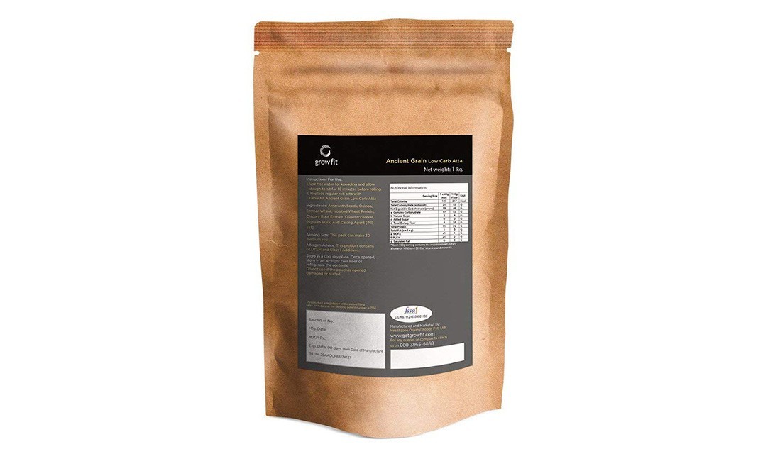 Grow Fit Ancient Grain Low Carb Atta    Pack  1 kilogram